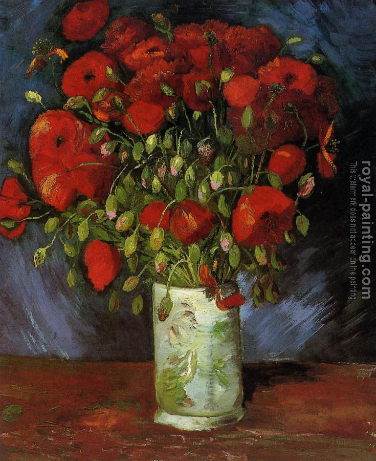 Vincent Van Gogh : Vase with Red Poppies